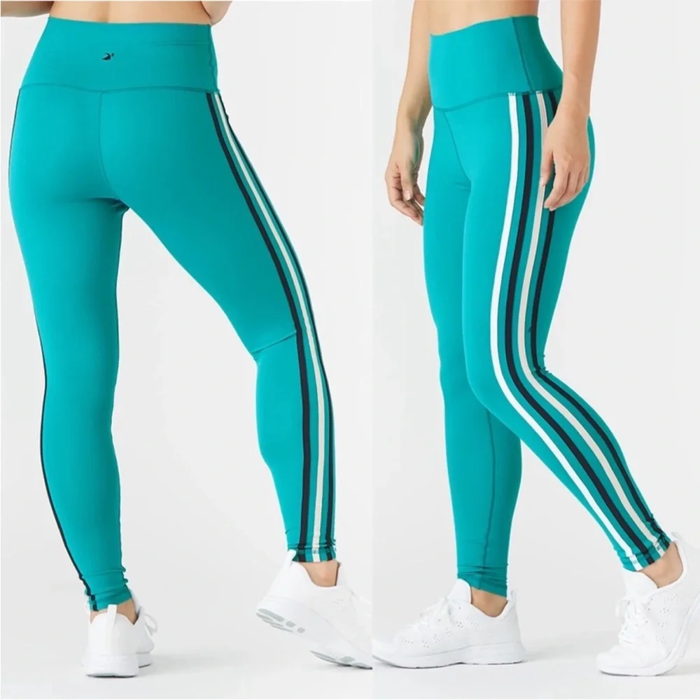 Glyder Incline‎ Striped Legging in Jade